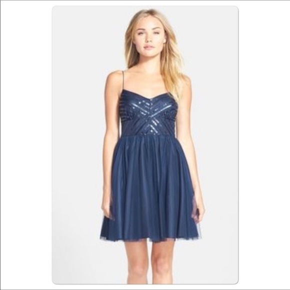 Aidan by Aidan Mattox Sequin & Tulle Dress - Picture 2 of 8